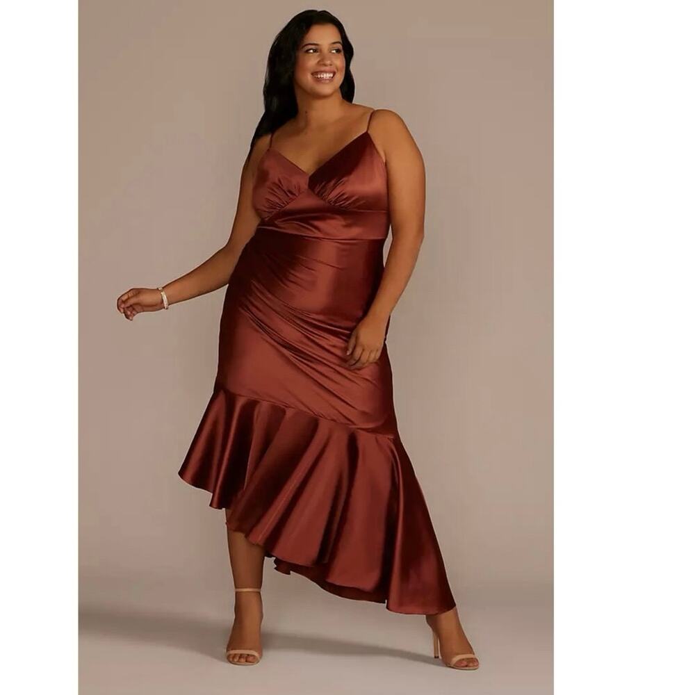 Db studio Asymmetrical Charmeuse Sheath Dress - Picture 2 of 5